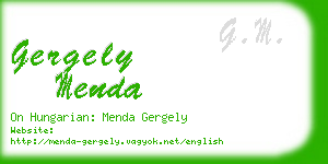 gergely menda business card